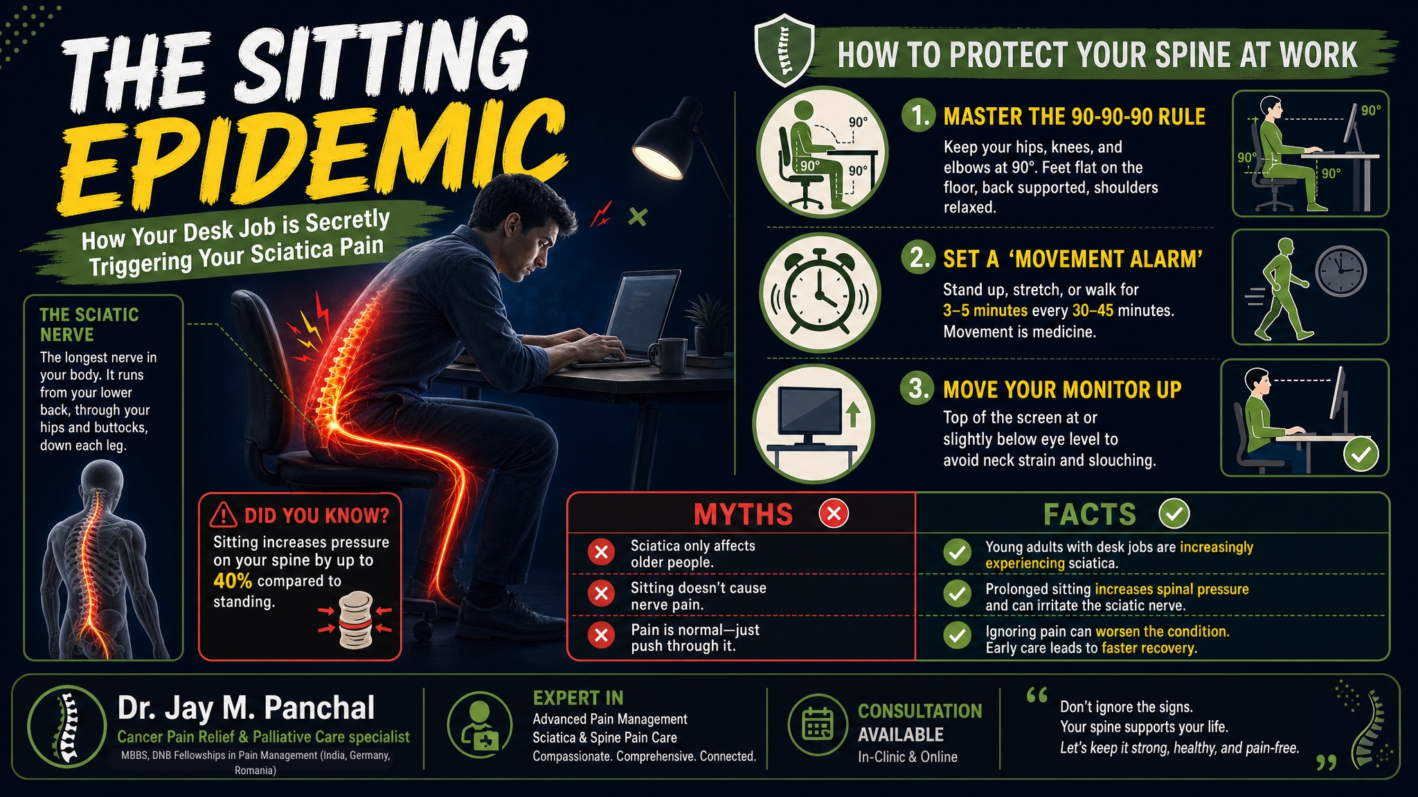 The Sitting Epidemic: How Your Desk Job is Secretly Triggering Your Sciatica Pain